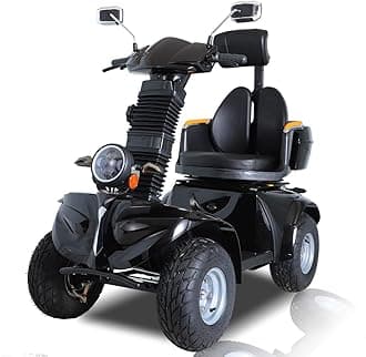 Heavy Duty Mobility Scooters for Seniors & Adults 500lbs Capacity - Electric Powered Wheelchair Device -All Terrain Off Road Mobility Scooter for Travel, USB Charger Port Remote Key (1000W Motor)