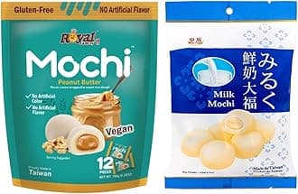 Royal Family Mochi - Korean Cuisine - Glutenous Rice Treats - 2 packs - Halal (MILK/Peanut Butter)