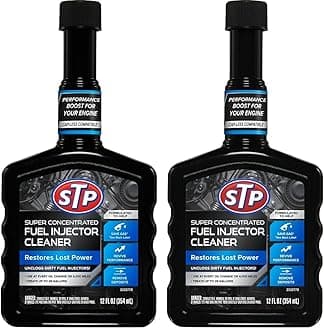 Super Concentrated Fuel Injector Cleaner, Injector Cleaner Unclogs Dirty Fuel Injectors and Restores Lost Power, 12 Oz, STP (Pack of 2)