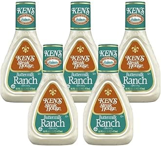 Ken’s Steak House Buttermilk Ranch Dressing 16 oz Bottle, Pack of 6