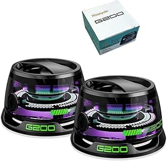 2 Pcs G200 Magnetic Bluetooth Speaker,Multifunctional Portable Mini Speaker with Multi RGB Color Light Show-3D Surround Sound Effect,Christmas Birthday Gifts