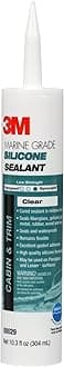 Marine Grade Silicone Sealant, Clear, PN08029, 304 mL Cartridge