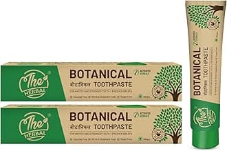 Botanical Oral Care & Toothpaste 100g | 100% Herbal Actives | Best Toothpaste For Whitening Teeth, Stronger Teeth and Fresh Breath | SLS & Fluoride Free Toothpaste For Adults | Pack of 2