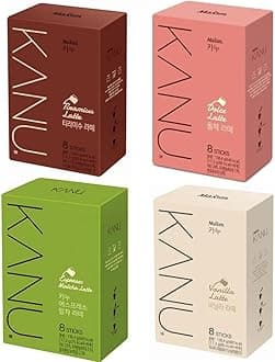 Maxim KANU Tiramisu, Vanilla, Mint Choco Latte - 8 Sticks Each