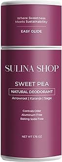 Sweet Pea Natural Deodorant for Women – Plant-Based, Aluminum-Free, Baking Soda-Free, 24-Hour Odor Protection & Moisture Absorbing – All-Body Use