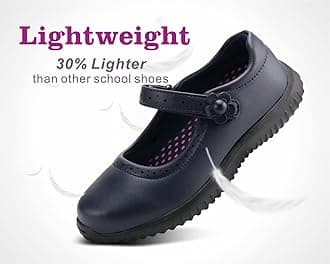 JABASIC Girl's Mary Jane School Uniform Shoes