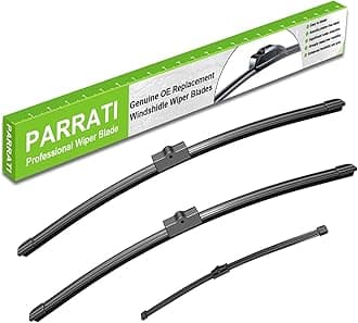 PARRATIWindshield Wipers for VW Touareg 2011-2017,26"+26" Front and 14" Rear,OEM Replacement Wiper Blades,Quiet & Streak-Free(Set of 3)