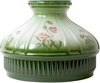 Aladdin 10" Green Violets Glass Lamp Shade N667