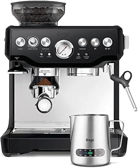 – The Barista Express - Bean to Cup Coffee Machine with Grinder and Manual Milk Frother - 16 Grind Settings, 15 Bar Pump, PID Temp Control - With Temperature Control Jug, Black Truffle