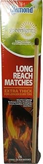 Diamond Long Reach Matches, 2 Pack (150 Count), Wood, Extra Thick Splint for Longer Burning