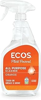 ECOS All Purpose Cleaner – Plant-Powered Multi Purpose Bathroom & Kitchen Spray, Surface Cleaner for Grease, Grime & Dirt, Vegan, No Nasties Multi-Surface Formula, Orange 650ml
