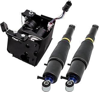 maXpeedingrods Pair Rear Air Suspension Shocks + Air Compressor for Chevy Tahoe Suburban 1500 for GMC Yukon for Cadillac SUV 2000-2014 25979391