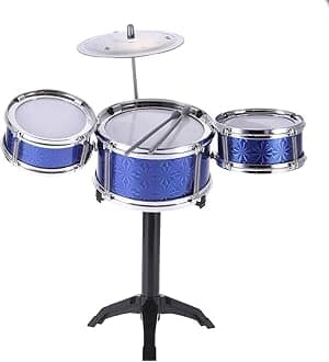 Children Kids Desktop Drum Set 3 Drums Musical Instrument Toy with Small Cymbal Drum Sticks