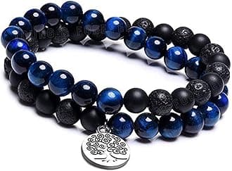 Young & ForeverGift Mens Fashion Best Friend Accessories Friendship Gifts Crystal Beads Jewellery Hand bracelet for Men women girls couple boys Birthday Gift