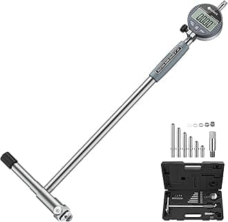 Neoteck 6-10"/0.0005" Digital Indicator Bore Gauge Set with 6 PCS Anvils 9.8" Measuring Depth Dial Bore Gauge with ABS Storage Box for Engine Cylinder Measurement