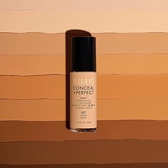 Milani (Rich Sand) - Conceal + Perfect 2-in-1 Foundation + Concealer - Rich Sand (30ml) Cruelty-Free Liquid Foundation - Cover Under-Eye Circles, Blemishes & Skin Discoloration for a Flawless Compl...
