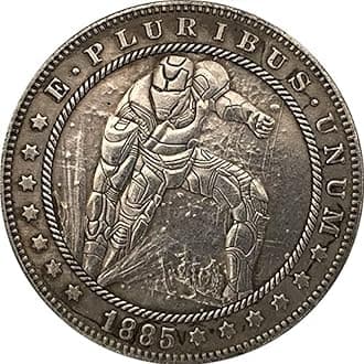 FOTN Marvel Iron Man Souvenir Coin, US Copy Antique Hobo Nickel Coin Commemorative Badge Collection Toy