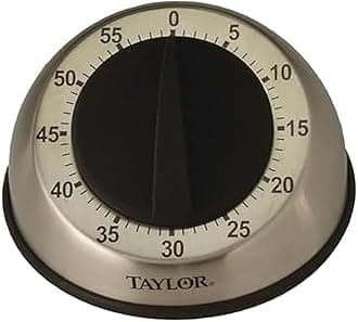 Taylor Precision Products RA14276 Mechanical Stainless Steel Timer for School, Learning, Projects, and Kitchen Tasks, One Size, Multicolor
