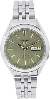 Seiko men's SNKL19K1 Stainless Steel Analog with Brown Dial Watch