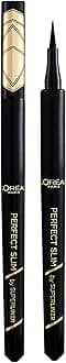 L'Oreal Paris Perfect Slim Liquid Eyeliner, Highly Pigmented Superliner, Smudge-proof, Water-resistant & Long Lasting, Intense Matte Colour, Shade: Brown