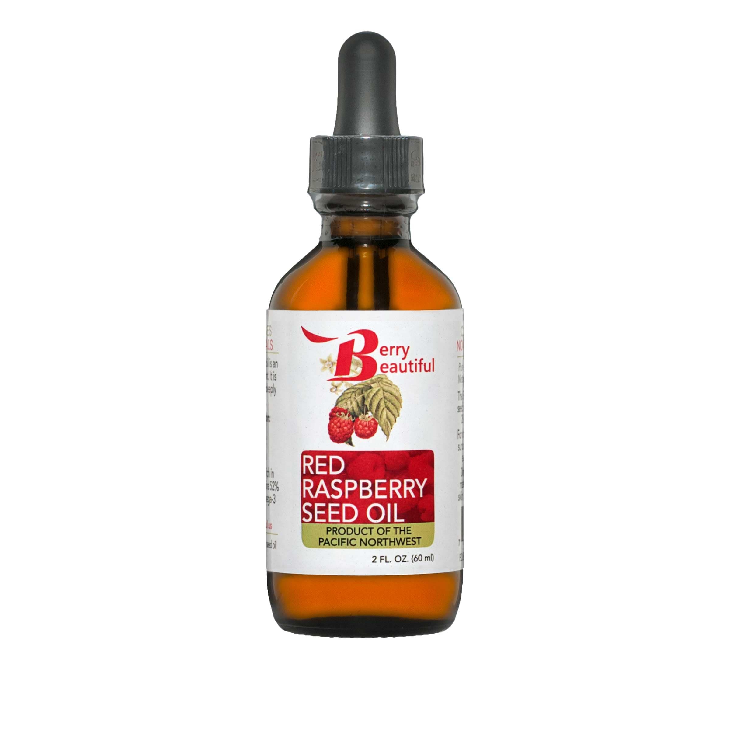 Berry Beautiful 100% Pure Red Raspberry Seed Oil – 2 fl oz | Sustainably Cold-Pressed from Northwest Co-op Raspberries