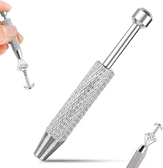 14G 16G 18G 20G Piercing Taper Piercing Ball Grabber Tool Stainless Steel Flat Back Earring Applicator Tool Threadless Insertion Pin Curved Body Piercing Kit for Ear/Nose/Navel/Lip/Eyebrow