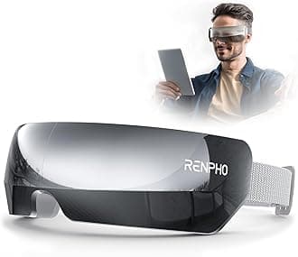 RENPHO Eyeris View Eye Massager for Migraines, Birthday Gifts Ideas, 5 Modes Eye Care to Relax Eyes, Heated Temple Head Massager for Improve Sleep