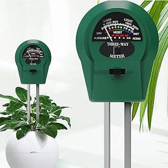 Soil Moisture Meter, 3-in-1 Soil Meter with Moisture/PH/Light Soil Testing Kit for Plant Care, Portable Plant Soil Tester Kit Digital Soil Test Probe Meter for Greenhouse Garden Farm Orchard