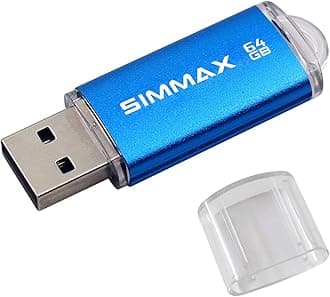 Memory Stick 64GB USB 2.0 Flash Drives Thumb Drive Pen Drive (64GB Blue)