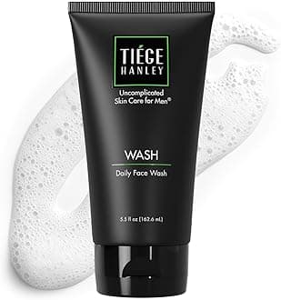 Daily Face Wash for Men, Gentle Fragrance-Free Cleanser with Jojoba Oil, Aloe, & Vitamin B3, Hydrating Foaming Formula for Deep Clean, Gentle on Sensitive Skin, Men’s Skin Care, 5.5 Fl Oz