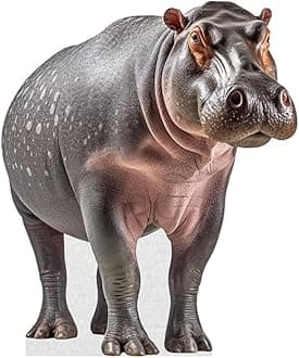 Hippo - Life Size Cardboard Cutout Standup People with Support Standee | Animals -