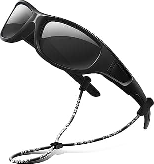 RIVBOS Kids Sunglasses Polarized UV Protection Flexible Rubber Glasses Shades with Strap for Boys Girls RBK037