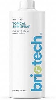 - BRIOTECH Topical Skin Spray, Hypochlorous Acid for Sensitive Skin, HOCl Facial Mist, Full Body Support Against Irritation, Calm Redness, Soothe Foot & Scalp, 32 fl oz Refill (1 Pack)