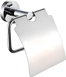 Fitto Stainless Steel Toilet Roll Holder - Wall Mounted Bathroom Tissue Paper Dispenser with Shelf | Modern Toilet Paper Holder for Bathroom, Kitchen, or Office | Easy Installation & Rustproof Design