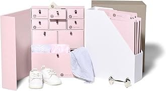 Savor | The Original Deluxe Baby Keepsake Box | Fabric Bound Acid-Free Gender-Neutral Minimalist Newborn Keepsake and Memory Organizer with Labels | for Pregnancy, Mother’s Day, Baby Shower, New Baby