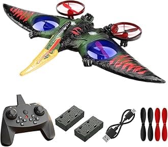 jaming Pterodactyl Drone Dragon Toys Rc Airplanes for Kids and Adults Easy to Flying Dinosaur Toys Remote Controlled Aircraft for Beginners Hobby RC Plane Toys Birthday Gifts for Boys 8-12