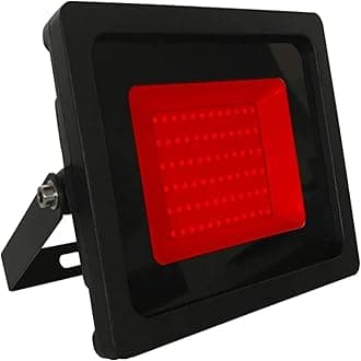 30W Red LED Slimline Floodlight, Waterproof Outdoor Light, IP65 Rated Focus Light for Small Gardens & Effect Lighting, Energy-Efficient A+ Rating, 240W Equivalent with 120-Degree Beam Angle [Energy Class A]