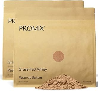 ProMix NutritionWhey Protein Powder, Peanut Butter - 5lb Bulk - Grass-Fed & 100% All Natural - ­Post Workout Fitness & Shakes, Smoothies, Baking & Cooking Recipes - Gluten-Free & Keto-Friendly