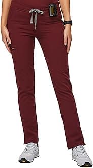YOLA Skinny Scrub Pants for Women — Slim Fit, Straight Leg, 11 Pockets 4-Way Stretch, Anti-Wrinkle