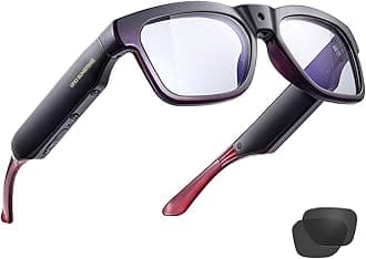 OhO Smart Glasses,128G Camera & Bluetooth Sunglasses with Open Ear Speaker Headset Headphone, Indoor&Outdoor Sports,Polarized UV Protection,For Men Women