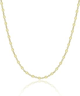 Gold Chain Necklace for Women, 14k Gold Plated Thin Beaded Wave Box Chain Necklace Dainty Gold Necklace Simple Layered Gold Choker Necklaces Minimalist Gold Link Chain Necklace Trendy Jewelry for Women