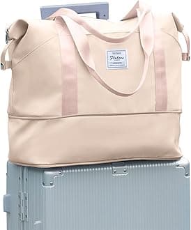 Travel Duffel Bag, Sports Tote Gym Bag, Shoulder Weekender Overnight Bag for Women