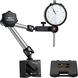 Dial Indicator 0-1in/0.001in with 132lbs/60kg Magnetic Base,Imperial Dial Test Indicator Gauge Set with Storage Case for Lathe,3D Printer,CNC,Automobile,Laboratory