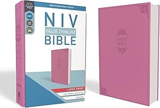 NIV, Value Thinline Bible, Large Print, Imitation Leather, Pink