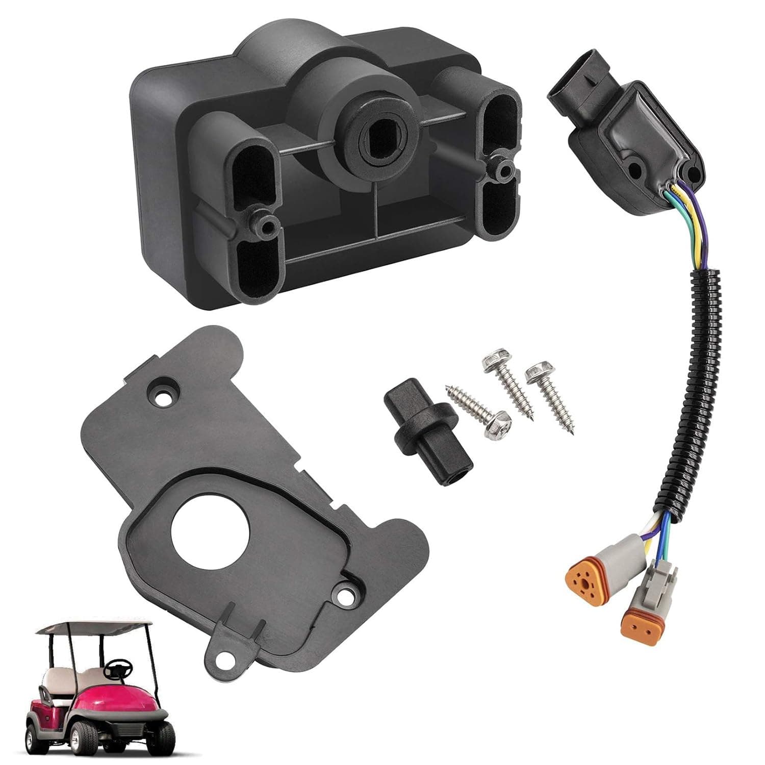 Drive-up Golf Cart Throttle Sensor to MCOR Conversion Kit for Club Car Precedent Electric 2009-2011 with Generation 2 Pedal Group OEM 103683101