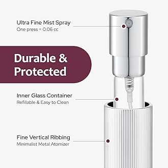 LISAPACK Perfume Travel Refillable Bottle Atomizer - Cologne Refillable Sprayer, 3 Black