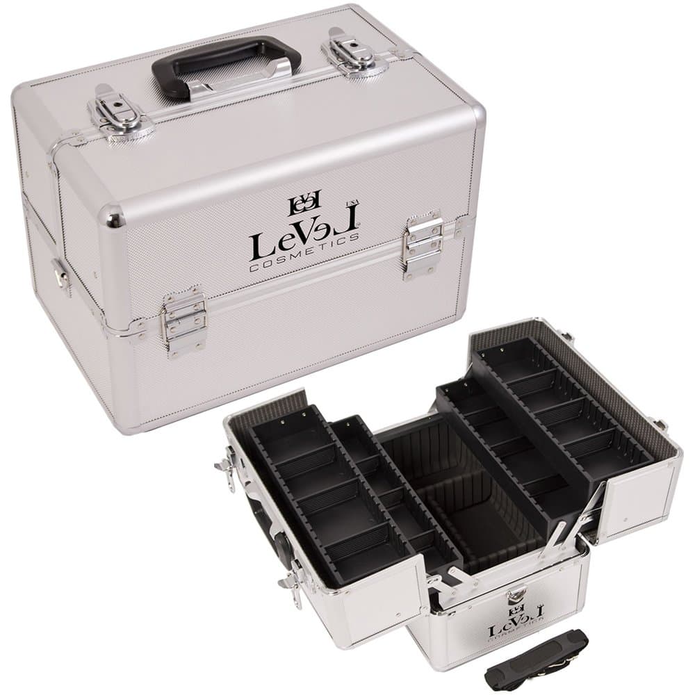 LEVEL SILVER DOT PRO MAKEUP CASE
