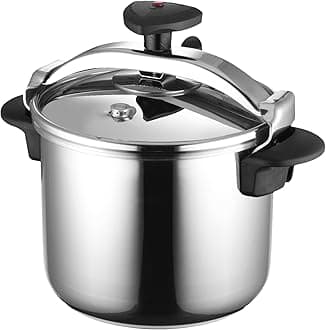 Star 8.4-Quart Stainless Steel Pressure Cooker, Works on All Stovetops (Induction Compatible), Safety Lock & 8 PSI Cooking