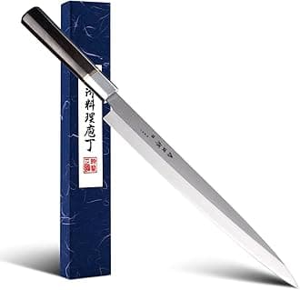 Sumteene Sushi Knife 10.6 inch(270mm), Yanagiba Knife with High Carbon Stainl...