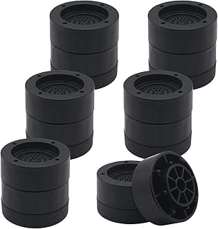 Furniture Risers Black Bed Risers 2 inch (Set of 6), Heavy Duty Bed Lifts Risers for Table, Sofa, Couch, Desk, Adjustable Bed Frame Risers Supports Up to 1,300 Lbs